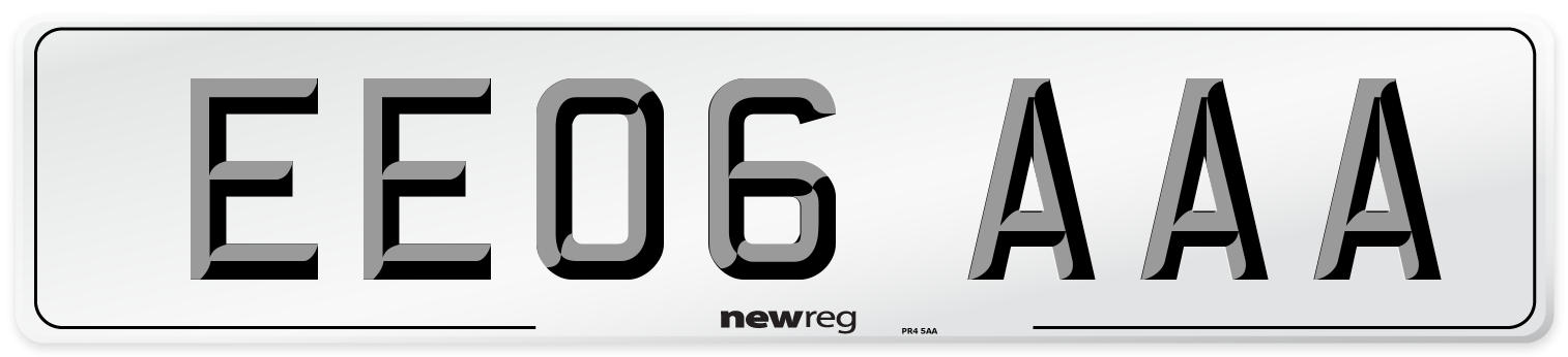 EE06 AAA Number Plate from New Reg